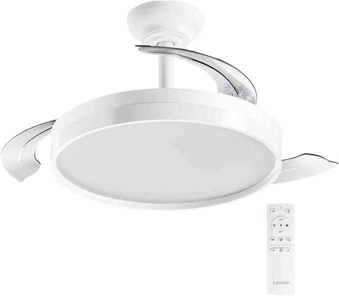 Ventilador de Techo LED Silencioso con Luz Regulable I Bajo consumo 72W Ø49-106cm