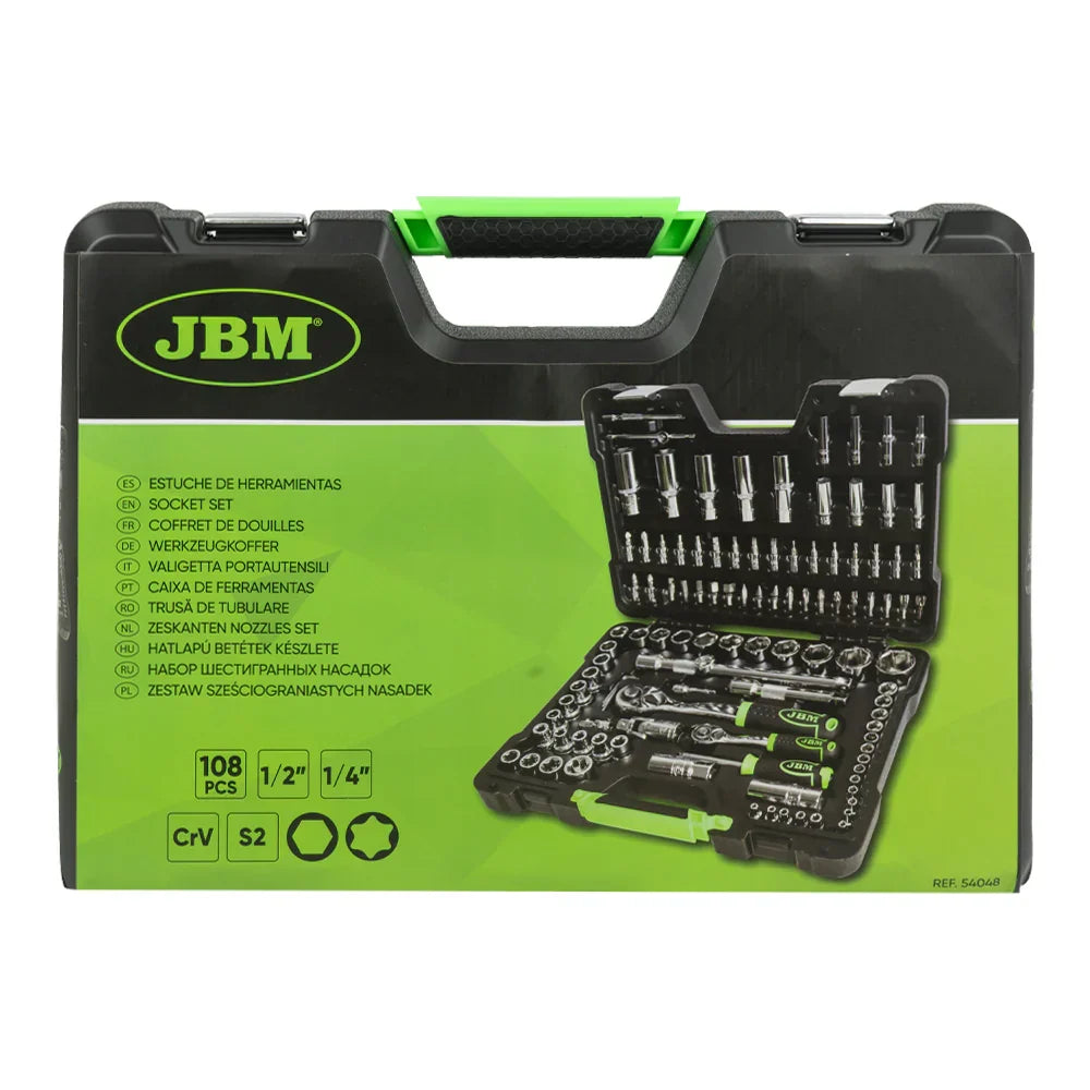 MALETIN JBM HERRAMIENTAS CON VASOS HEXAGONALES