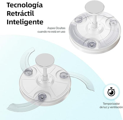Ventilador de Techo LED Silencioso con Luz Regulable I Bajo consumo 72W Ø49-106cm